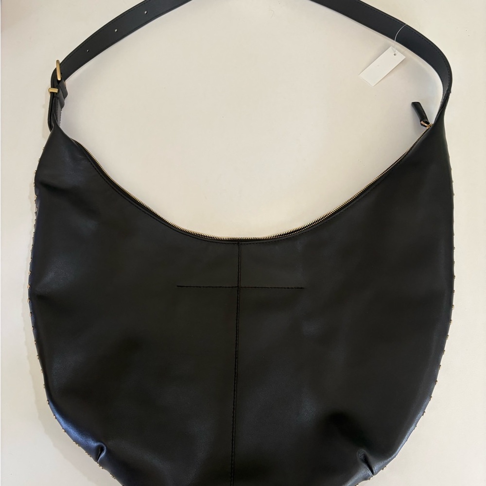 NEW Madewell Black Leather Studded essential sling shoulder Bag - Picture 4 of 12